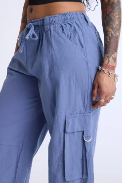 Cotton Wide Leg Cargo Pant