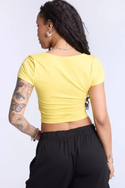 Cropped Square Neck Tee