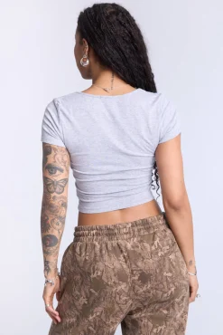 Cropped Square Neck Tee