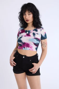 Distressed Rolled Cuff Shorts