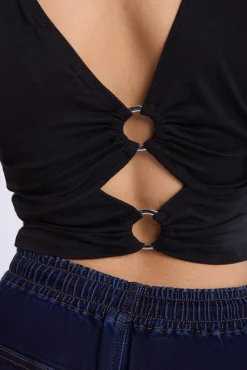 Double Ring Cropped Tee