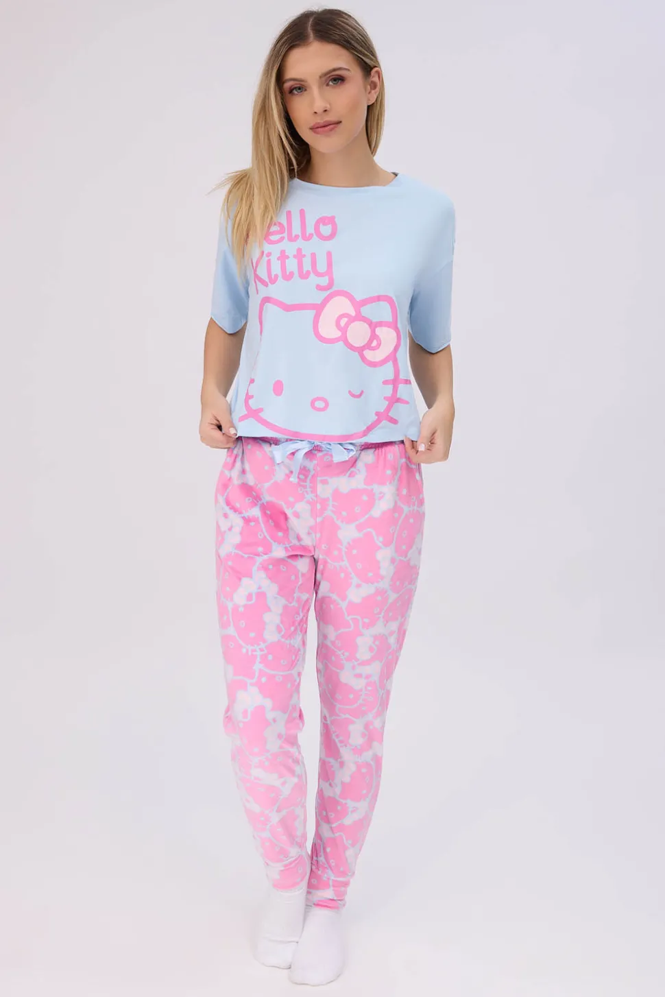 Hello Kitty 2-Piece Pajama Tee & Velour Jogger Set