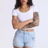 High-Rise Cargo Shorts
