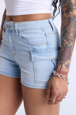 High-Rise Cargo Shorts