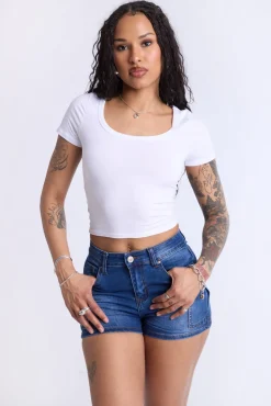 High-Rise Cargo Shorts