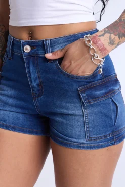 High-Rise Cargo Shorts
