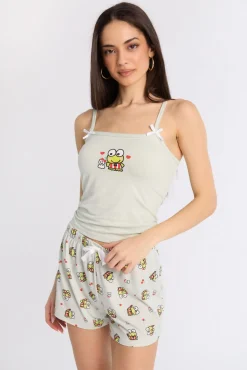 Keroppi 2-Piece Pajama Tank Top & Shorts Set