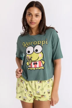 Keroppi 2-Piece Pajama Tee & Shorts Set