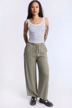 Lined Wide Leg Pant