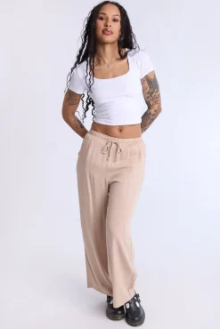 Lined Wide Leg Pant