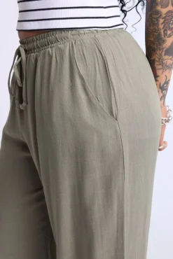 Lined Wide Leg Pant