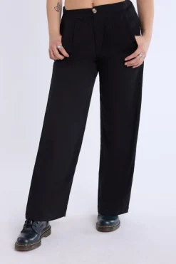 Lined Wide-Leg Pant