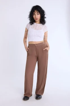 Lined Wide-Leg Pant
