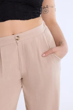 Lined Wide-Leg Pant