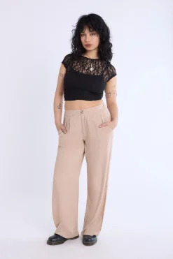 Lined Wide-Leg Pant