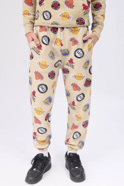 Mens Allover NBA Logo Print Sweatpant