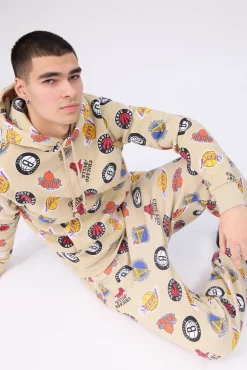 Mens Allover NBA Logo Print Sweatpant