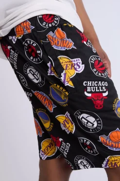 Mens Allover Print NBA Mesh Shorts