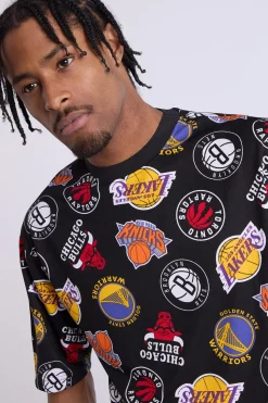 Mens Allover Print NBA Mesh Top
