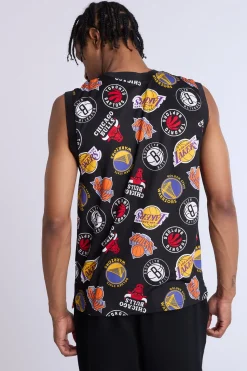 Mens Allover Print NBA Mesh Tank Top