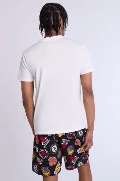 Mens Allover Print NBA Mesh Shorts