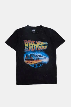 Mens Back To The Future Acid Wash T-Shirt