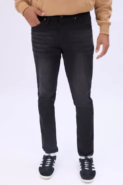 Mens Black Wash Skinny Jeans