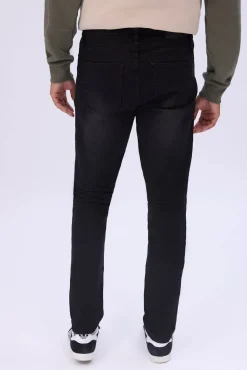 Mens Black Wash Skinny Jeans