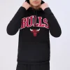 Mens Bulls Chenille Logo Hoodie