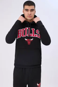Mens Bulls Chenille Logo Hoodie