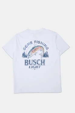 Mens Busch Light Gone Fishing T-Shirt