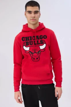 Mens Chicago Bulls Chenille Logo Hoodie