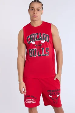 Mens Chicago Bulls Red Mesh Shorts