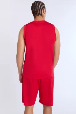 Mens Chicago Bulls Red Mesh Shorts
