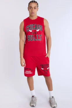 Mens Chicago Bulls Red Mesh Shorts