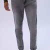 Mens Grey Slim Taper Jeans