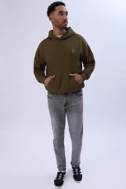 Mens Grey Slim Taper Jeans