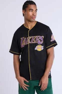 Mens LA Lakers Black Mesh Jersey