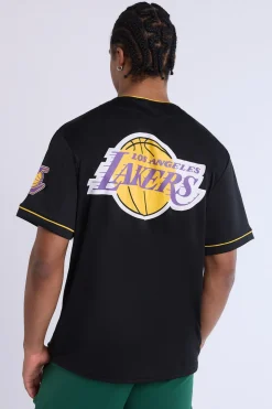 Mens LA Lakers Black Mesh Jersey