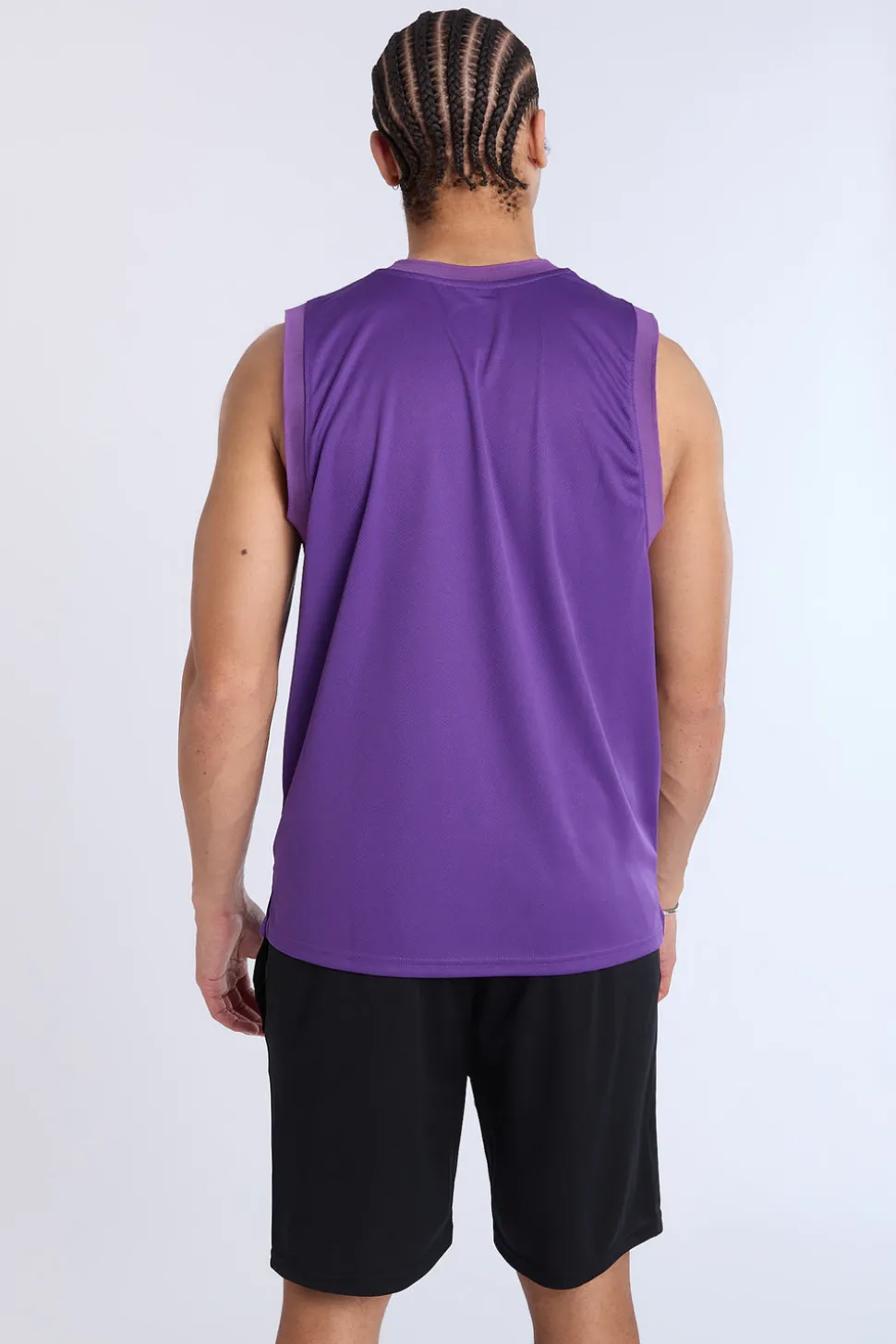 Mens LA Lakers Black Mesh Shorts