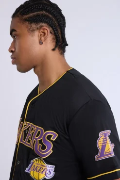 Mens LA Lakers Black Mesh Jersey