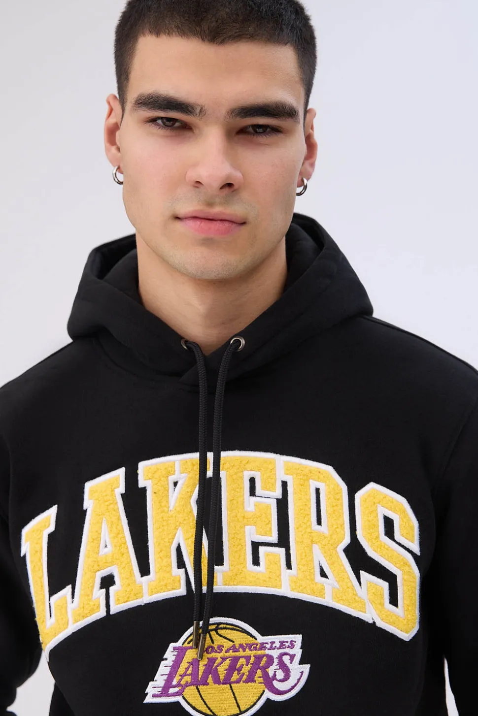 Mens LA Lakers Chenille Logo Hoodie