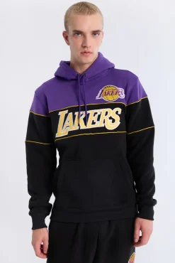 Mens LA Lakers Colour Block Hoodie