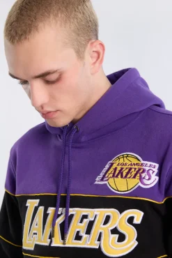 Mens LA Lakers Colour Block Hoodie