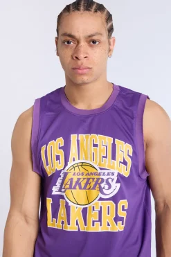 Mens LA Lakers Mesh Tank Top