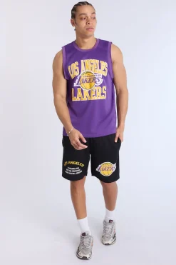 Mens LA Lakers Mesh Tank Top