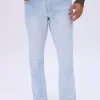 Mens Light Wash Straight Jeans