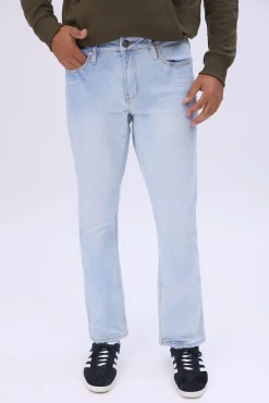 Mens Light Wash Straight Jeans