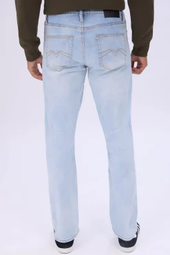 Mens Light Wash Straight Jeans