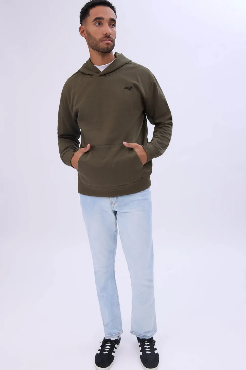 Mens Light Wash Straight Jeans